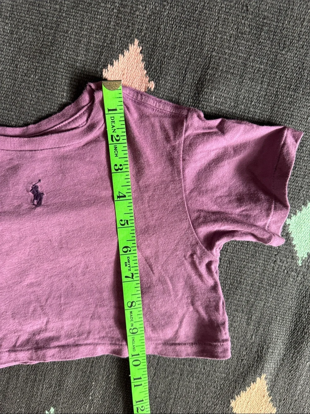 Girls' Cropped Tee with Polo Pony